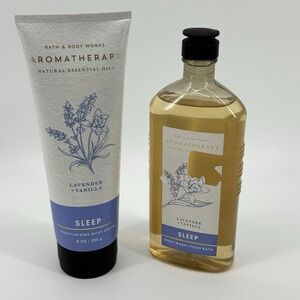 BATH &‎ BODY WORKS AROMATHERAPY Body Cream + Body Wash & Foam Bath  Set Lot of 2